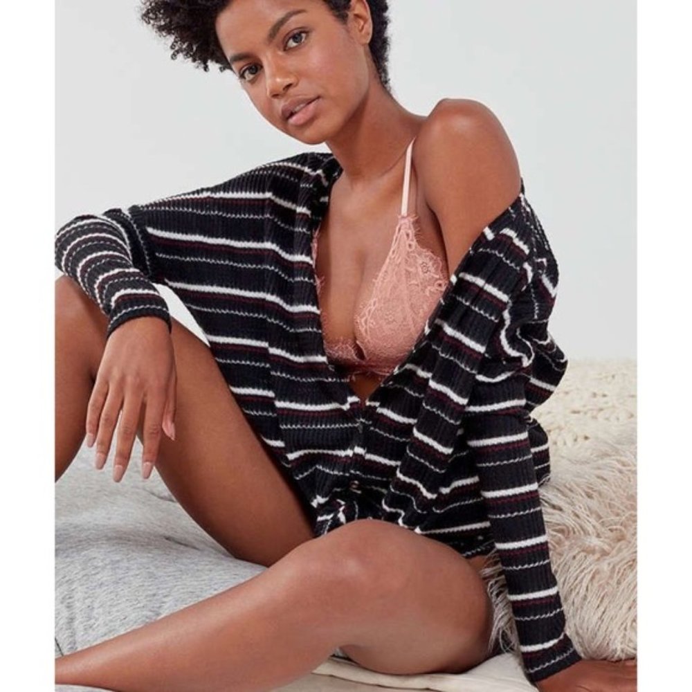 UO Out from Under Jojo Oversized Striped Thermal
